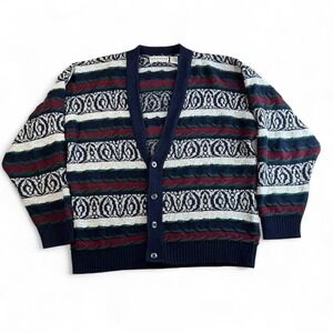 Vintage Nuovo Jeanswear 3D knit Coogi Style multicoloured cardigan